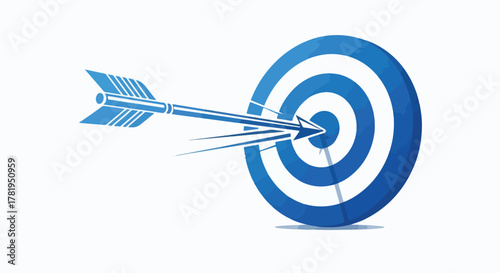 Bullseye Accuracy Arrow Hitting Target with Precision and Focus