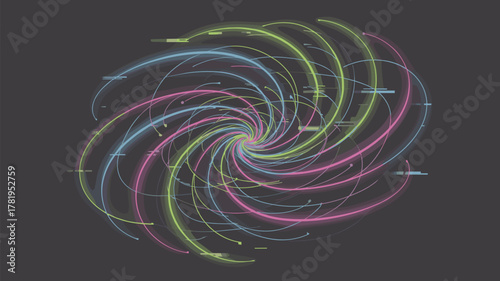 Abstract Spiral Vortex Swirl Pattern Decorative Background