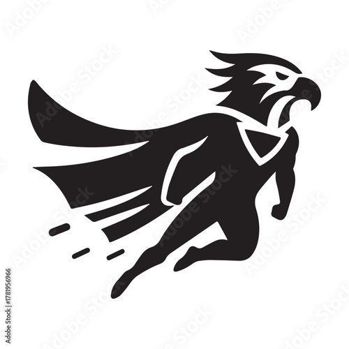 Superhero Eagle Soaring Through the Sky with Determination and Speed.