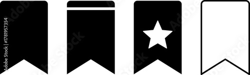 Four decorative bookmark ribbons with different designs