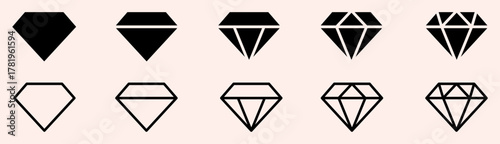 Diamond facet progression and outline series