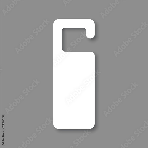 Door hanger icon in flat style. Do not disturb card vector illustration on isolated background. Hotel room sign business concept.