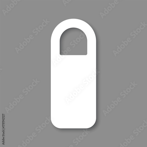 Door hanger icon in flat style. Do not disturb card vector illustration on isolated background. Hotel room sign business concept.