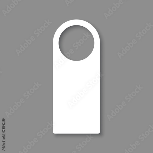 Door hanger icon in flat style. Do not disturb card vector illustration on isolated background. Hotel room sign business concept.
