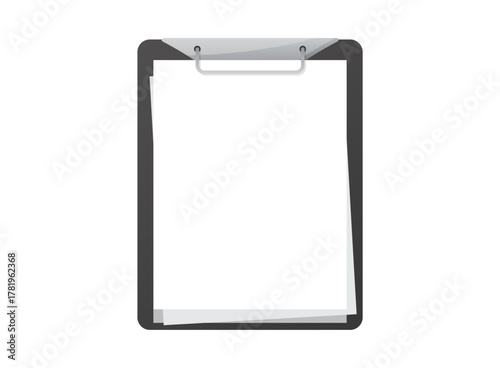 Realistic clipboard mockup icon in flat style. Notepad vector illustration on isolated background. Booklet checklist sign business concept.