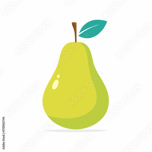 Poire stylisée vectorielle isolée