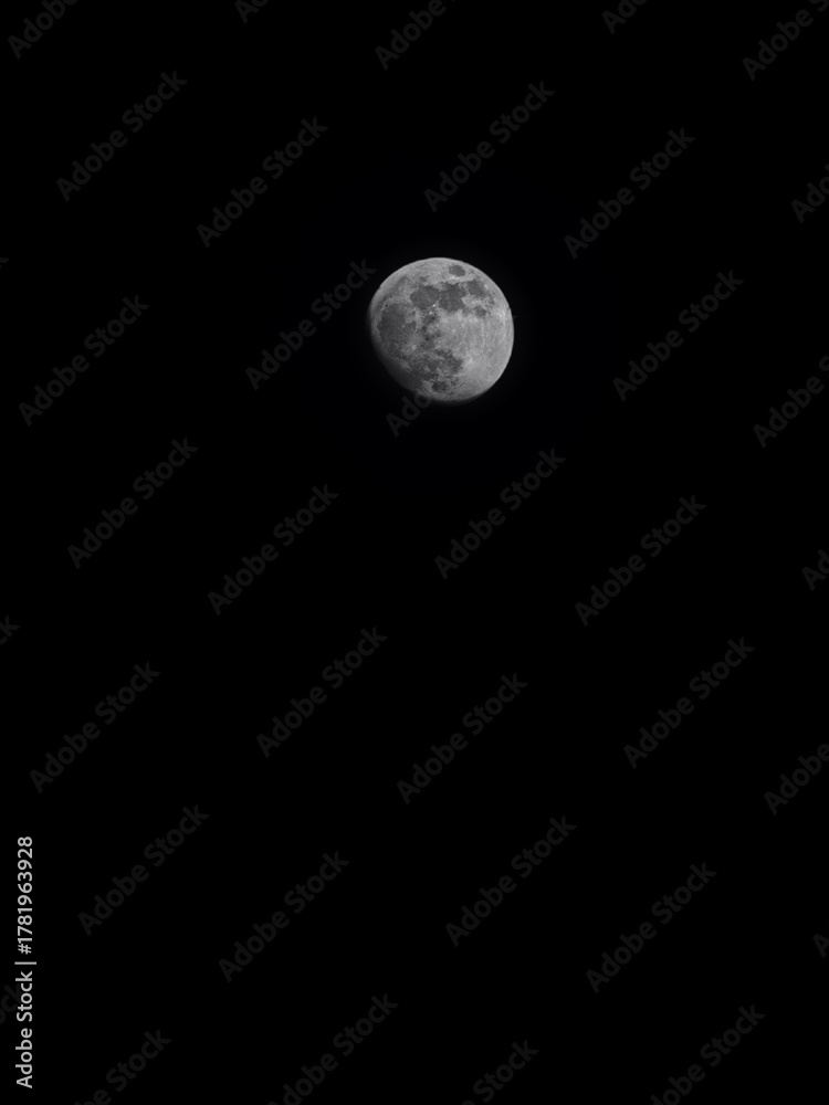 Fototapeta premium Astronomical Photography of Earth's Natural Satellite, the Moon.