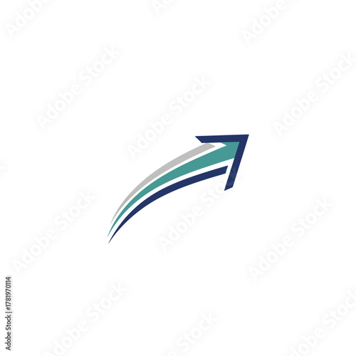 Free Download Modern abstract swoosh arrow logo for business growth and progress. - GFXLoad