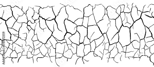 Arid earth. Polygonal shapes on a parched soil. Cracked dry ground texture pattern. Desert drought surface.
