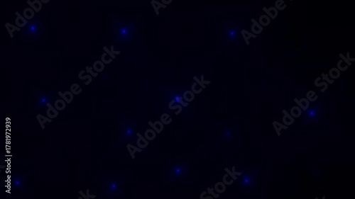 Deep space nebula with scattered blue glowing stars and cosmic dust particles abstract background