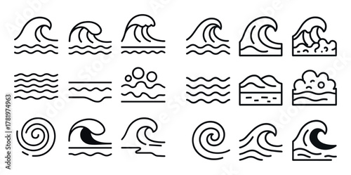 Ocean Wave Icons