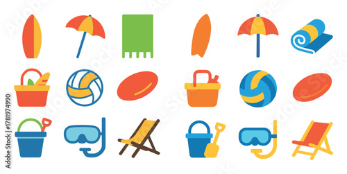 Beach Activity Icons
