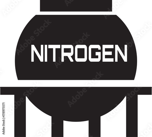 Nitrogen Gas Tank Silhouette