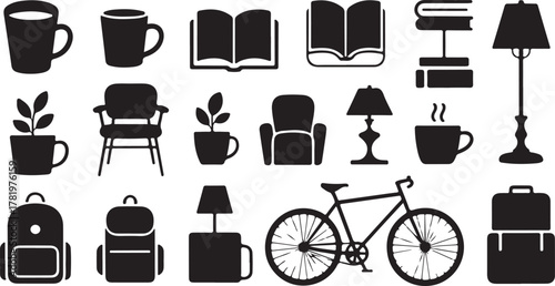 Abstract geometric pattern with vibrant red green blue and yellow elements on a white background suitable for graphic design