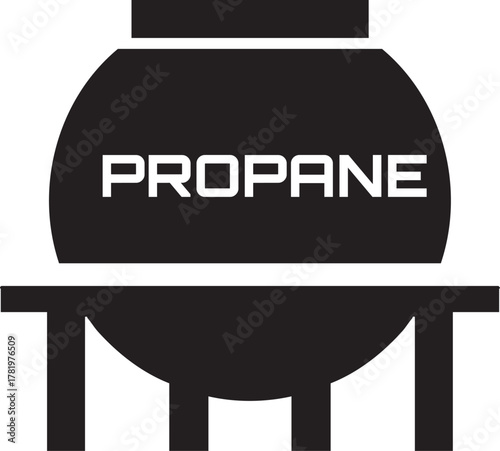 Propane Gas Tank Silhouette