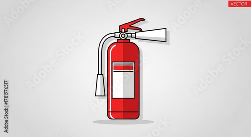 A red fire extinguisher, essential for fire safety, emergency response, and protection against potential fire hazards