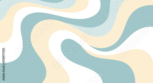 Harmonious flowing pastel waves creating a serene abstract background design, perfect for modern digital projects and a conceptual visual branding identity