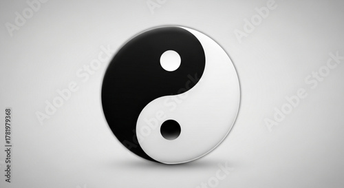 A glossy yin yang symbol on a representing balance and harmony in life a symbol of duality