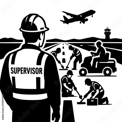 Runway Supervisor Observing Crew