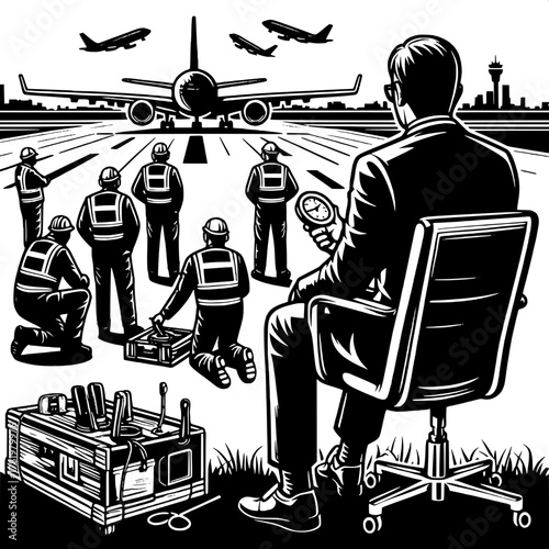 Runway Supervisor Observing Crew