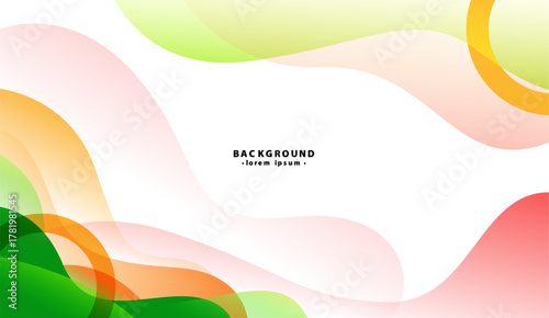 Displays abstract shapes and colors for vibrant background design. Great for website banners, social media posts, and promotional materials.