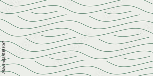 Green farm banner, organic abstract background with fields. Wavy green lines, natural organic products. Striped green farmer pattern.