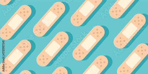First Aid Bandage Pattern Background