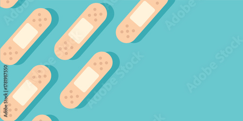 First Aid Bandage Pattern Background