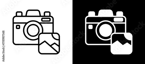 Camera whiteblack icon