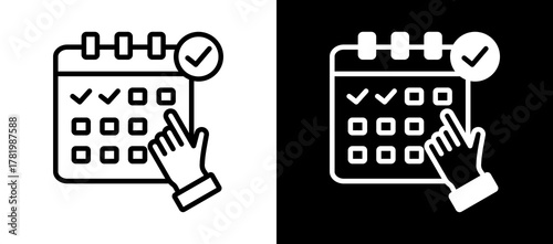 Booking whiteblack icon