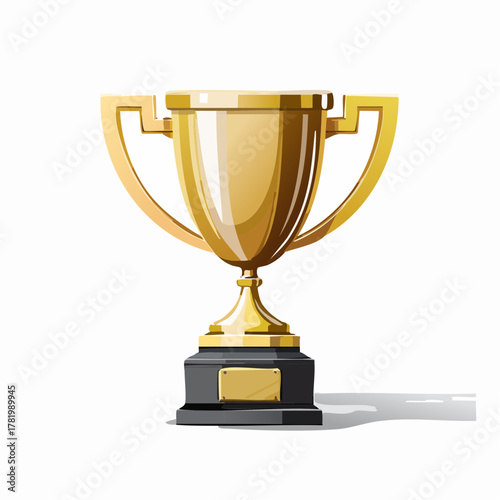 金色のトロフィーの表彰・ランキング ベクターイラスト