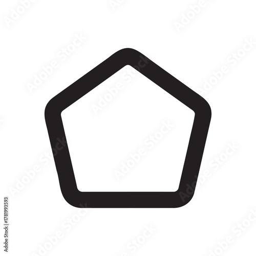 Pentagon shape icon