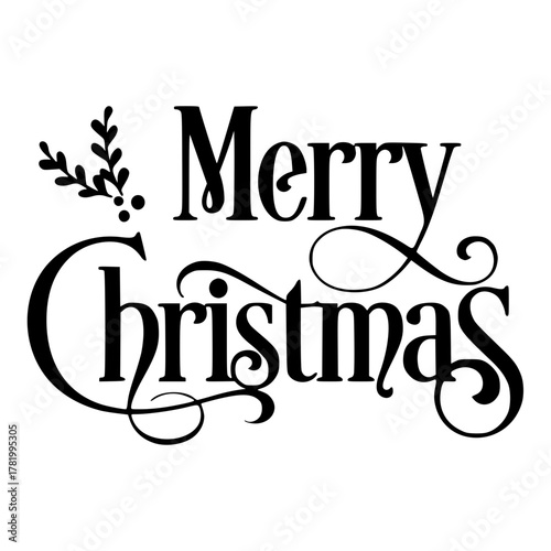 Minimalist download merry christmas svg vector file for cricut silhouette christmas decoration and christmas crafts free vector