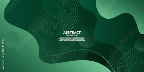 Abstract green wave background. Simple and elegant wave pattern design. Dynamic color concept. Vector eps10