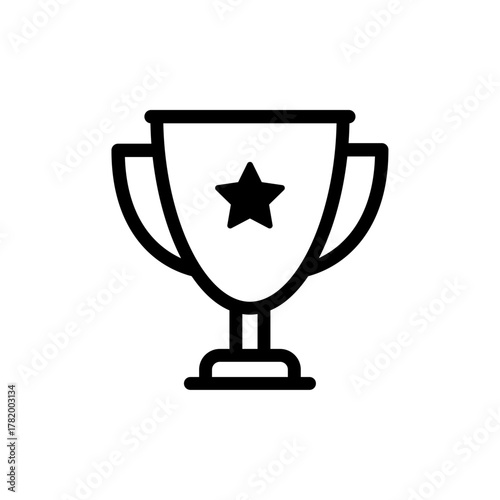 Trophy icon with a star, symbolizing exceptional achievement, recognition, and excellence