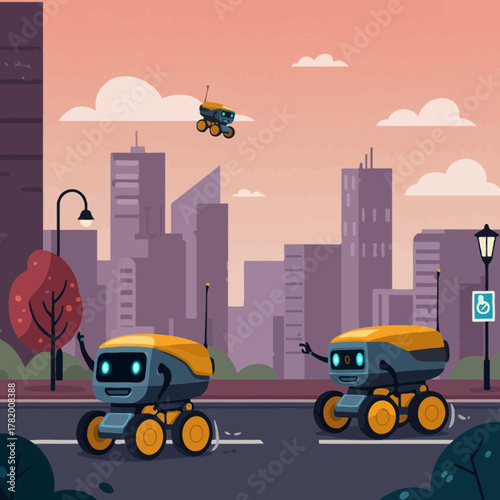 Autonomous Delivery Robots Navigating the Future City