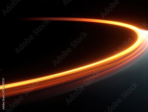 A blurred outline of an orange flame, rendered in an experimental video art style