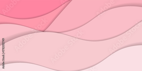 Minimalist Banner. abstract wave pink background. Modern creative trendy design in vector illustration
