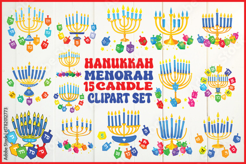 Hanukkah menorah set for festive celebrations
