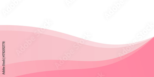 Pink wavy background with a white upper section, Modern Trendy design in Vector Illustration