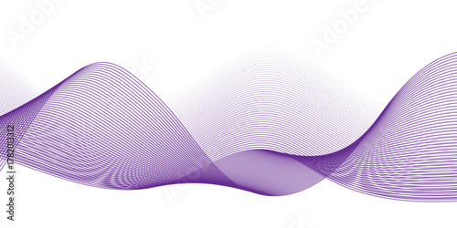 Glowing waveform frequency futuristic energy sound waves technology concept background. Abstract purple, white wave line vector business texture. Pattern line blend curve flow futuristic background.	