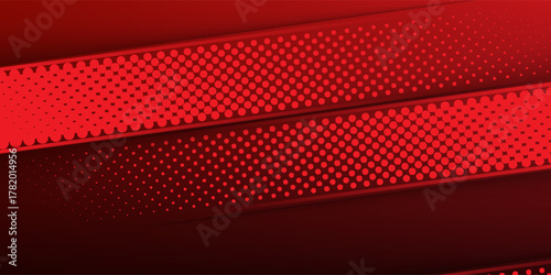 red background with diagonal halftone-patterned stripes. eps 10
