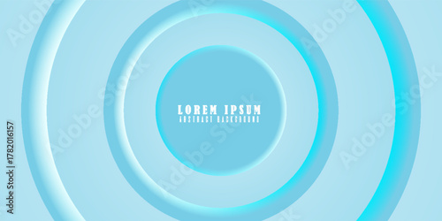 Abstract blue concentric circles with a 3D layered effect. The gradient lighting enhances depth and creates a modern, minimalistic design.