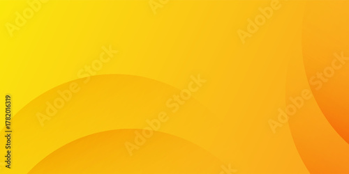 Fluid yellow gradient shapes composition. Futuristic Technology Concept