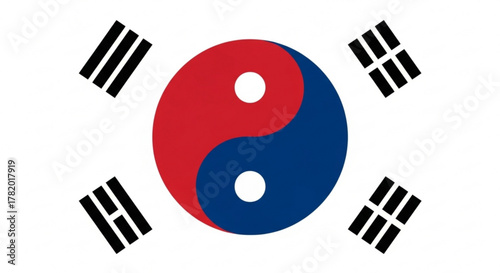 The south korean flag is a symbol of the nations identity, culture, and history, featuring the taegeuk symbol