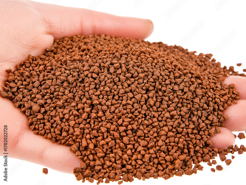 custom made wallpaper toronto digitalClose up of a hand full of a specialized pellet Nutrient-Rich Food for Large Polyp Stony  (LPS) and Azooxanthellate Corals