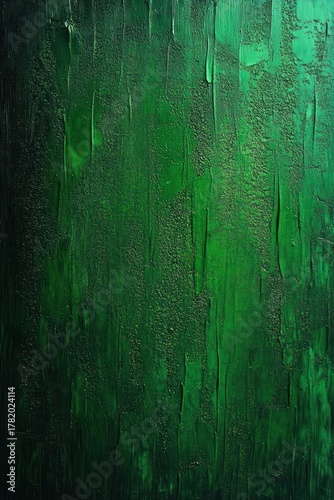 Dark green textured surface with rough and layered paint strokes creating a natural and deep visual effect