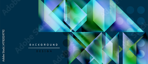 Abstract geometric design. Vibrant colors blend, creating dynamic visual texture. Modern aesthetic suitable for backgrounds, presentations.