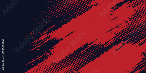 Black and red abstract grunge background with halftone style modern arts sport background abstract