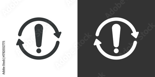 Refresh Error icon. Solid glyph series icon